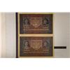 2-1920 POLAND 5000 MAREK LARGE COLORIZED BILLS