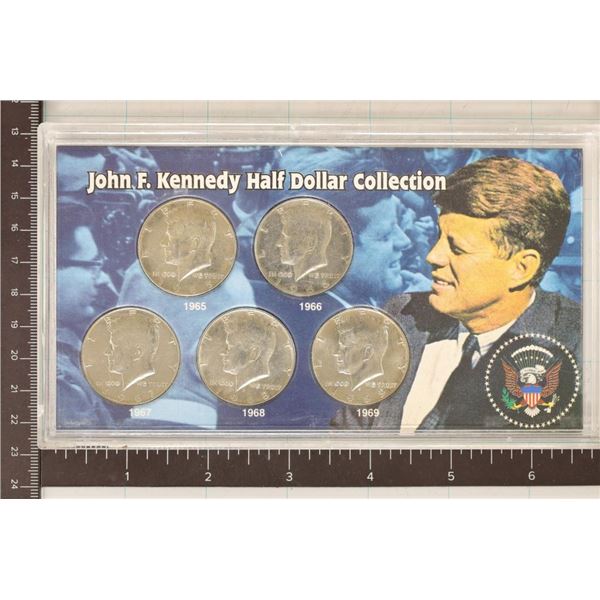 JFK FIVE COIN HALF DOLLAR COLLECTION FEATURING