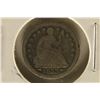 Image 1 : 1853 US SILVER SEATED LIBERTY HALF DIME SCRATCHED