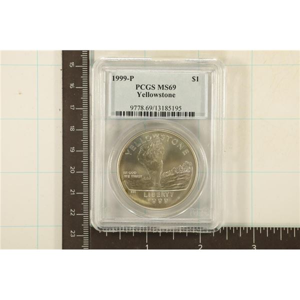 1999-P YELLOWSTONE SILVER DOLLAR PCGS MS69