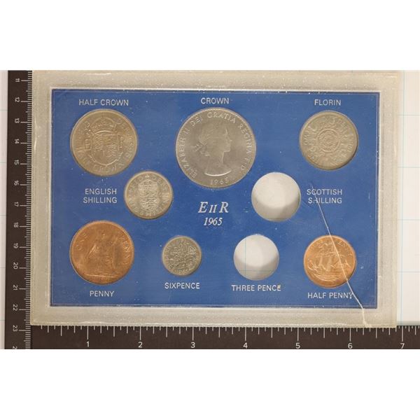 1965 EURO 6 COIN COLLECTION INCLUDES 1 CROWN,