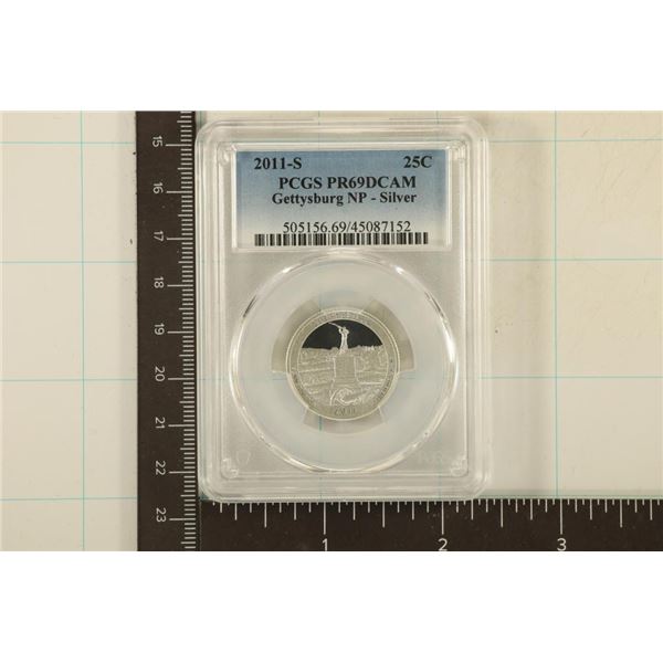 2011-S SILVER GETTYSBURG N.P. QUARTER PCGS PR69