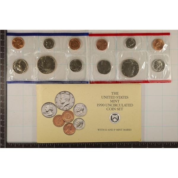 1990 US MINT SET (UNC) P/D (WITH ENVELOPE)