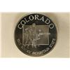 Image 1 : .46 OZ. PROOF STERLING SILVER COLORADO STATE ROUND