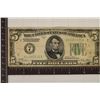Image 1 : 1928-A US $5 FRN. GREEN SEAL VALUE UPWARDS OF $40