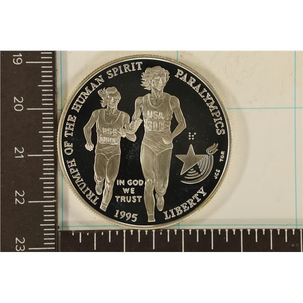 1995-P US PARALYMPICS PROOF SILVER DOLLAR