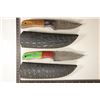 Image 1 : 2 DAMASCUS STEEL FIXED BLADE KNIVES: 8" & 8.25"