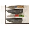 Image 2 : 2 DAMASCUS STEEL FIXED BLADE KNIVES: 8" & 8.25"