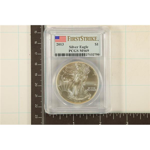 2013 AMERICAN SILVER EAGLE PCGS MS69