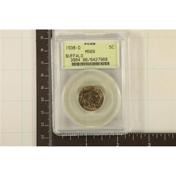 1938-D BUFFALO NICKEL PCGS MS66 OLD SLAB