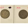 1895-O & 1908 VG SILVER BARBER QUARTERS