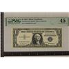 1957 US $1 SILVER CERT. PMG 45 CHOICE EXTREMELY