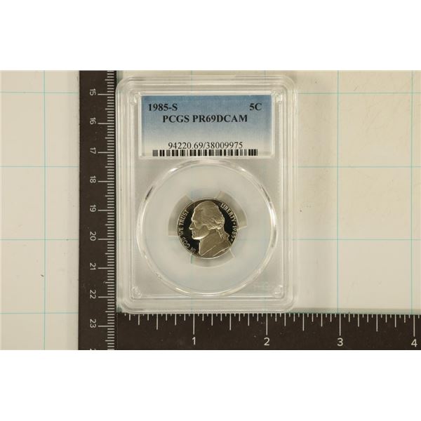 1985-S JEFFERSON NICKEL PCGS PR69 DCAM