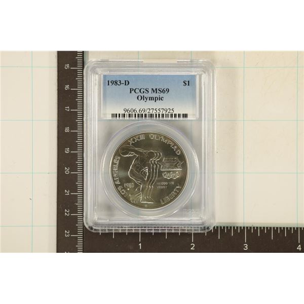 1983-D US OLYMPIC SILVER DOLLAR PCGS MS69