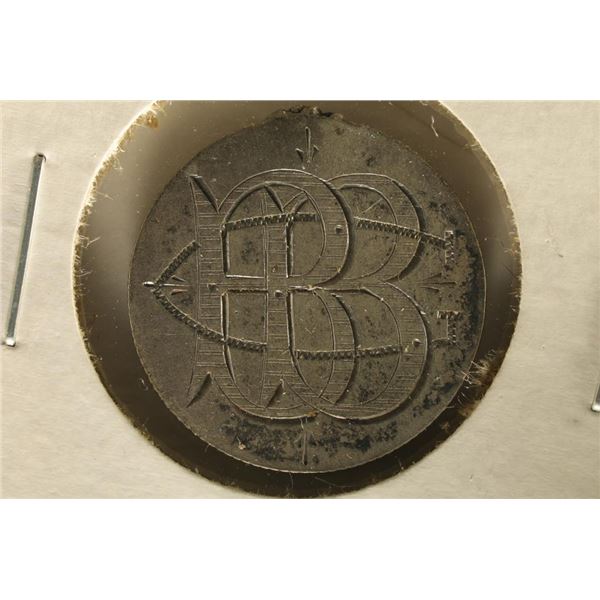 LOVE TOKEN ON A SEATED LIBERTY DIME "BBC"