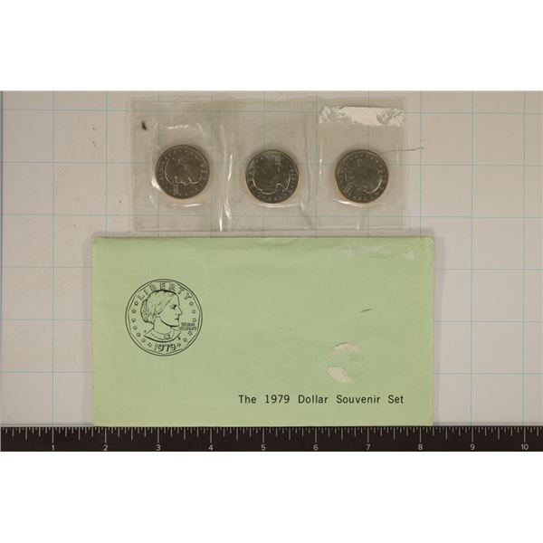 1979-P/D/S SBA DOLLAR SOUVENIR SET IN ENVELOPE