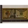 Image 1 : 2009 $10 .999 GOLD FOIL US FANTASY BILL  CRISP UNC