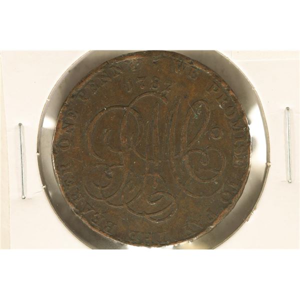 1787 CONDER TOKEN "PROMISE TO PAY THE BEARER