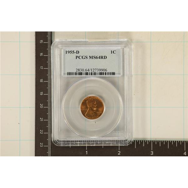 1955-D LINCOLN WHEAT CENT PCGS MS64RD