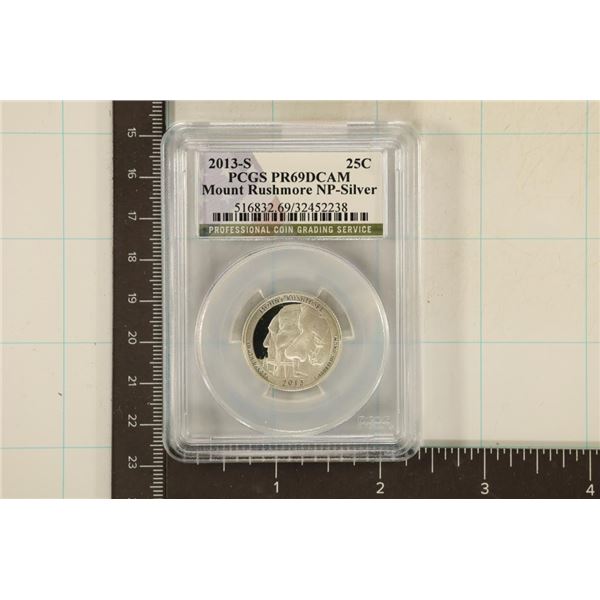 2013-S SILVER MT. RUSHMORE QUARTER PCGS PR69 DCAM