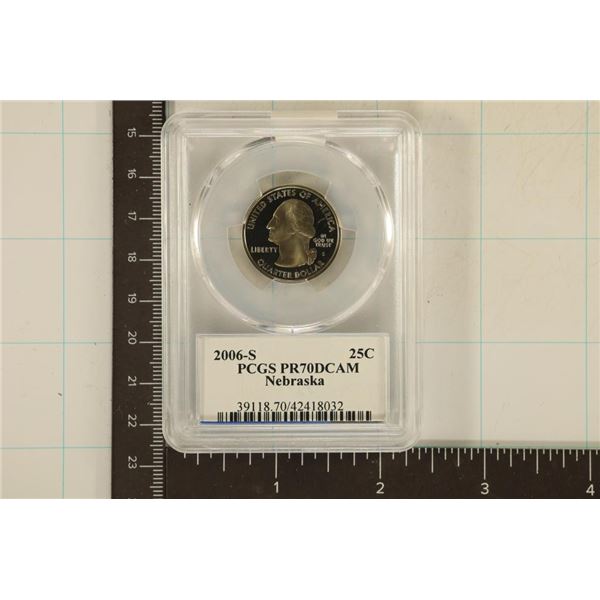 2006-S NEBRASKA QUARTER PCGS PR70 DCAM