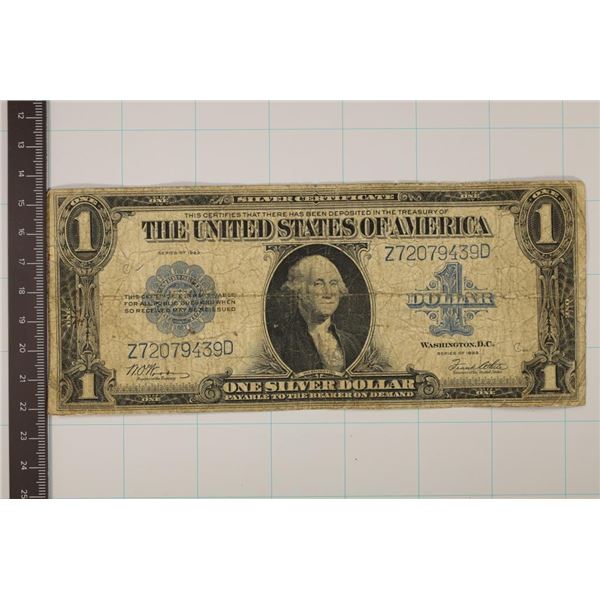 1923 US $1 "HORSE BLANKET" LARGE SIZE BLUE SEAL