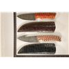 Image 1 : 2 DAMASCUS STEEL FIXED BLADE KNIVES: 8" & 9" GUT