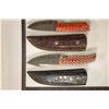 Image 2 : 2 DAMASCUS STEEL FIXED BLADE KNIVES: 8" & 9" GUT