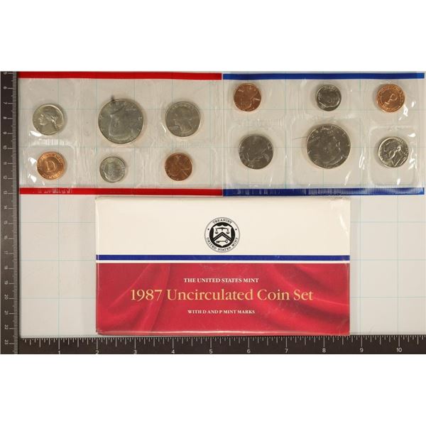 1987 US MINT SET (UNC) P/D (WITH ENVELOPE)