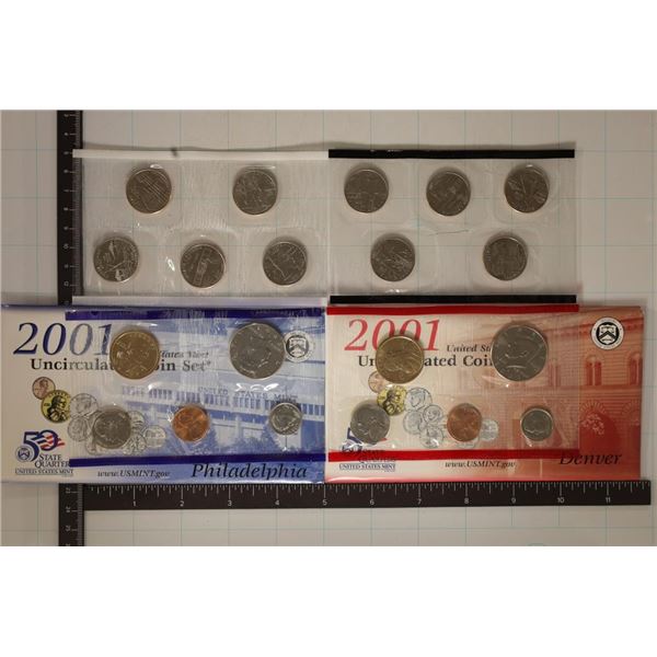 2001 US MINT SET (UNC) P/D (WITH ENVELOPE)