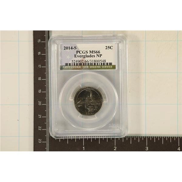 2014-S EVERGLADES N.P. QUARTER PCGS MS66