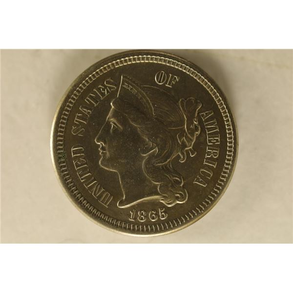 1865 US THREE CENT "NICKEL"