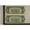 Image 2 : 2-CRISP UNC US $2 NOTES WITH CONSECUTIVE SERIAL