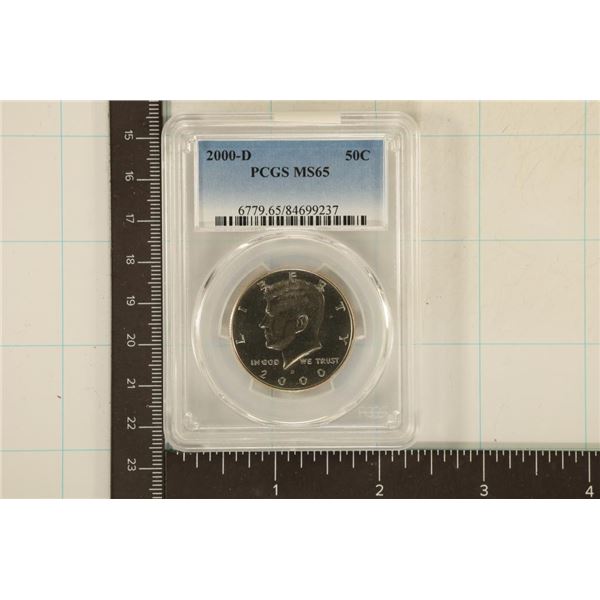 2000-D KENNEDY HALF DOLLAR PCGS MS65