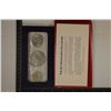 Image 2 : 1976 SILVER 3 COIN BICENTENNIAL UNC SET IN RED
