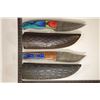 Image 1 : 2 DAMASCUS STEEL FIXED BLADE KNIVES: 8" & 8.25"