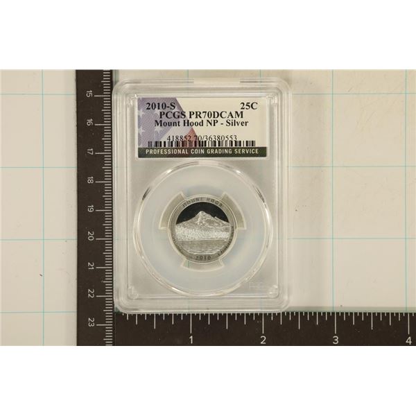 2010-S SILVER MT. HOOD N.P. QUARTER PCGS PR70 DCAM