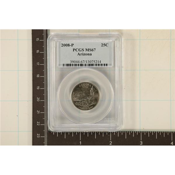 2008-P ARIZONA QUARTER PCGS MS67