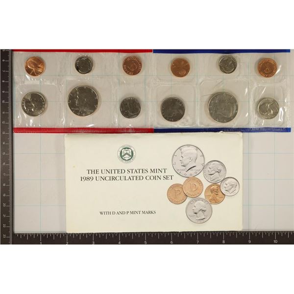 1989 US MINT SET (UNC) P/D (WITH ENVELOPE)