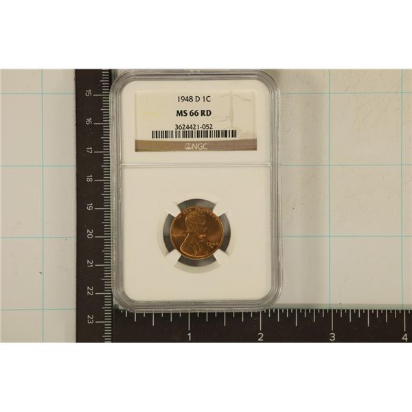 1948-D LINCOLN WHEAT CENT NGC MS66RD
