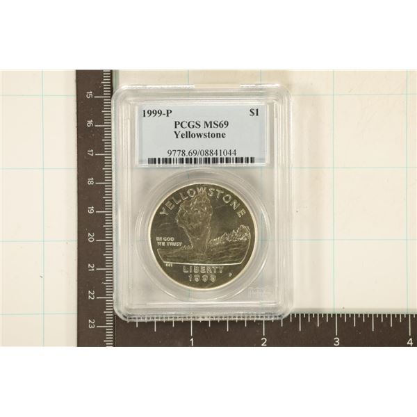 1999-P US YELLOWSTONE SILVER DOLLAR PCGS MS69