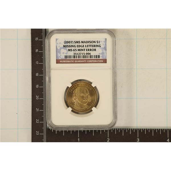 ERROR 2007 MADISON MISSING EDGE LETTERING US $1