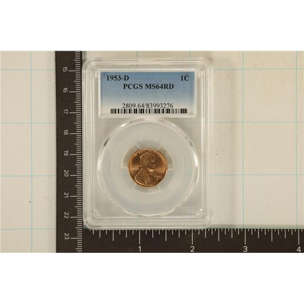 1953-D LINCOLN WHEAT CENT PCGS MS64RD