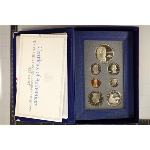 1993 US PRESTIGE PROOF SET WITH BOX AND CERA.D.
