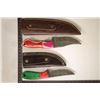 Image 2 : 2 DAMASCUS STEEL FIXED BLADE KNIVES: 7.75" & 6.75"