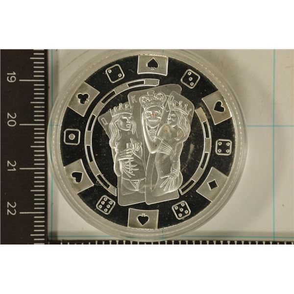 1 TROY OZ .999 FINE SILVER PF ADULT THEMED ROUND,