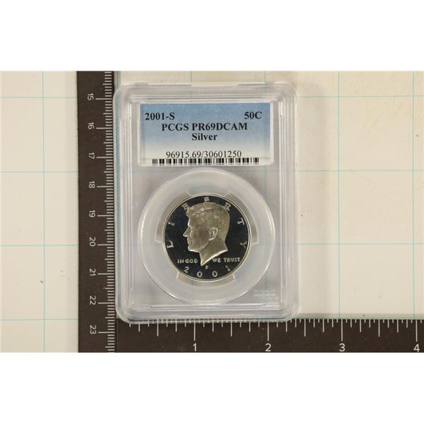 2001-S SILVER JFK HALF DOLLAR PCGS PR69 DCAM