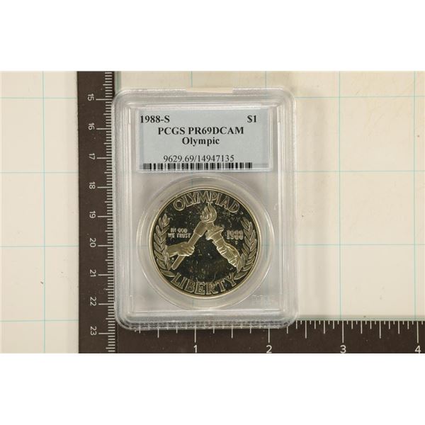 1988-S SILVER OLYMPIC US SILVER DOLLAR PCGS PR69