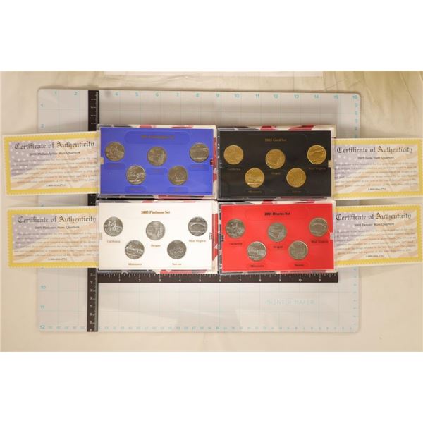 2005 US STATE QUARTER SETS WITH BOXES & CERTS