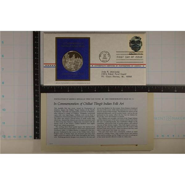 .8 OZ. PF STERLING SILVER ROUND IN FDC "NORTHWEST